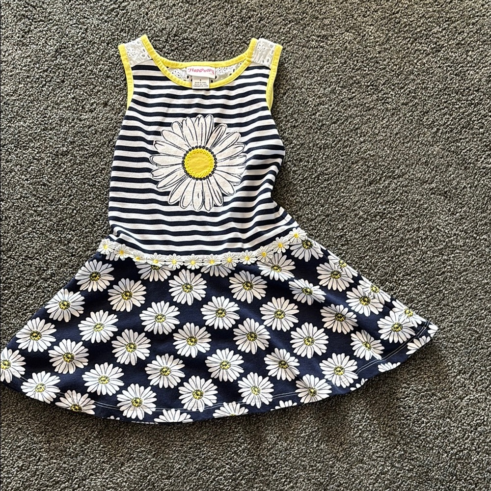 Flapdoodles Blue and White Sleeveless Sundress